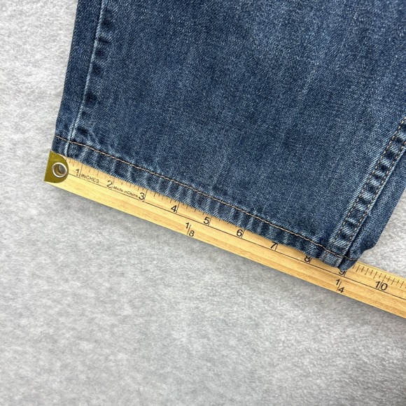 Levis 505 Jeans Mens 40x30 Blue Denim Pants Straight Fit American Distressed Y2K - Picture 16 of 16